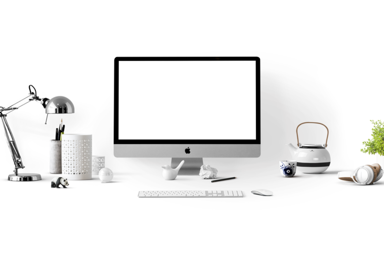 apple, computer, desk, workspace, work place, white, imac, desktop, apple devices, mockup, office, home office, lamp, monitor, screen, technology, modern, tidy, computer, computer, computer, computer, computer, office, technology